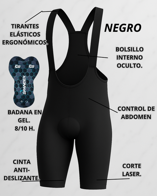 Licra tipo pro | Negra | Para ti | Ciclismo