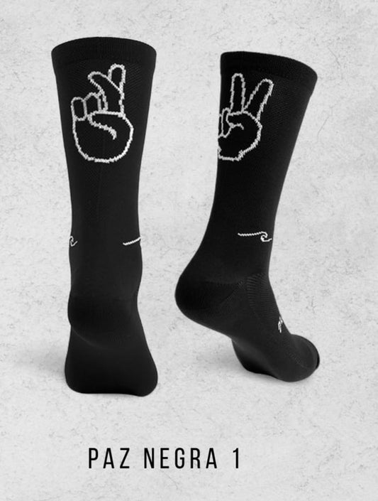 Medias Cycling Sport | Paz negra 1 | Para ti | Ciclismo